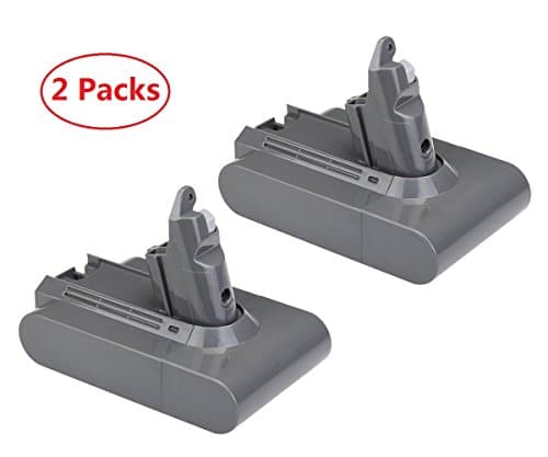 Flylinktech 2 Packs 21.6v 2200mAh Dyson V6 Vacuum Battery Replacement for Dyson DC58 DC59 DC61 DC62 DC72 DC74 Handhold Vacuum Cleaner LI-ION Battery