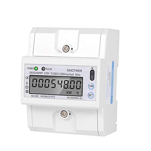 gfjfghfjfh Multi-functional Single Phase 5-100A 230V AC Energy Meter Electric Consumption Meter Monitor DIN Rail with RS485 Modbus