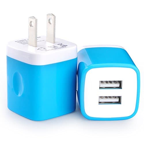 Wall Charger, Vifigen 2-Pack USB 2.1AMP Universal Power Home Travel Wall Charger Dual Port Plug for iPhone 7/7 plus 6/6 plus 5S 5 4S Samsung S5 S4 S3, Note 5, HTC, LG and More Device