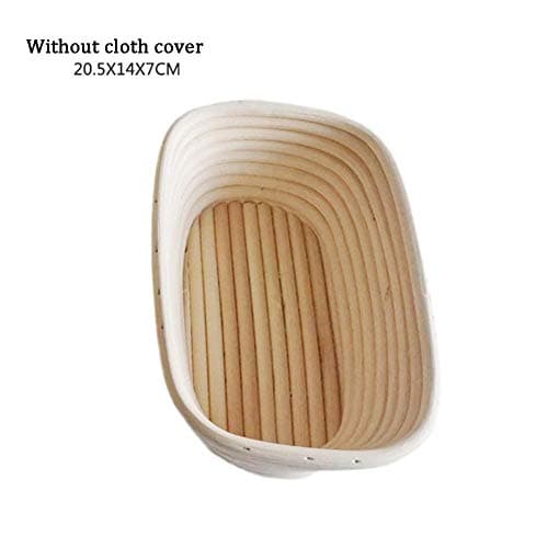 SNIIA 1Pcs Round Rectangular Banneton Brotform Bread Dough Proofing Rising Rattan Basket OR Liner,Banneton Proofing Basket Set for Home Bakers (Sourdough Recipe) & Bread Making