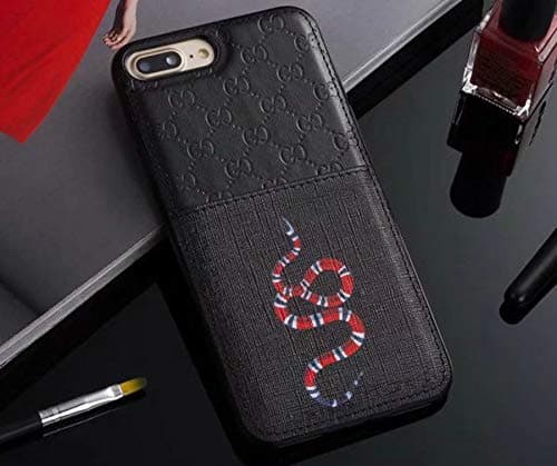 IPhone7/8 Case - New Elegant PU Leather Classic Style Protect Cover Case Compatible Apple iPhone7/8 Only(Black Snake)