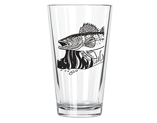 Corkology Walleye Pint Glass, Clear