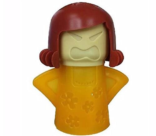 Angry Mama Cleaning Microwave Cleaner Cooking Kitchen Gadget Tools With Package (Brown)