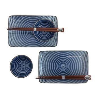 Sendan Colors Navy Blue Sushi For Two Set