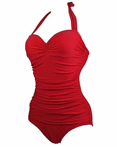 ABYOXI Women's One Piece Swimsuit Push Up Solid Color Bikini Sandy Beach Swimwear S-3XL