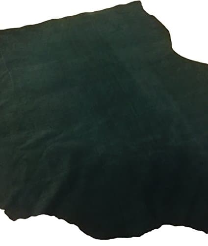 Colored Cowhide Leather Suede Split (12"x24", Forest Green)