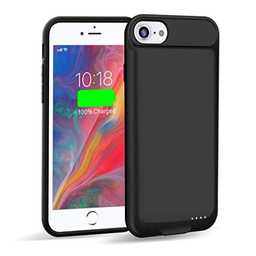 Venevix Battery Case for iPhone 7/8 Slim, 3000mAh Extended Protective Charging Case for Apple iPhone 7 8 (4.7inch) Support Lightning Charge and Earphones-Black