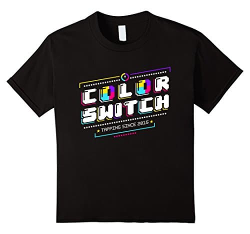 Kids COLOR SWITCH Throwback T-Shirt 10 Black