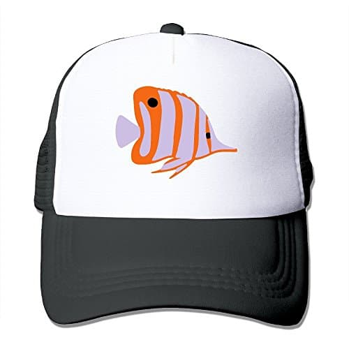 MVIKI Unisex Cute Fish Golfer Cap Black