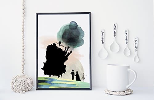 How'ls Moving Castle art print poster - Unframed