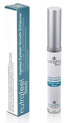 Eyelash Growth Conditioner Enhancer by Nutrafeel | Promotes STRONGER LONGER THICKER Lashes | POTENT Natural-SAFE Ageless Formula with COLLAGEN, STEM CELLS & Peptides to BOOST Beautiful Fuller Lashes!