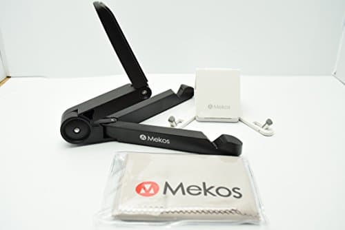 Mekos Multipurpose Multi Angle Stand White & Multipurpose Multi Angle Stick Stand Black. Desktop Phone Dock Tablet Stand Mount Cradle with Premium 14x14 Microfiber Cleaning Cloth Included