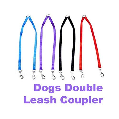 Twin Lead Duplex Double Dog Coupler 2 Way Two Pet Dogs Walking Leash Safety