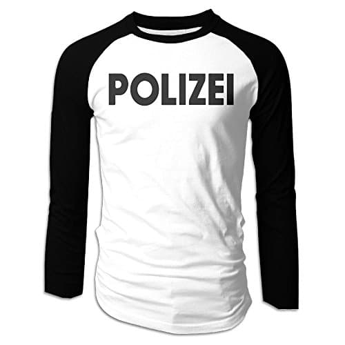 SuperBlu Polizei Men Long Sleeve Raglan T Shirts Black S