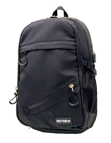 Keynew Slim Laptop Backpack with USB Charging Port for 15.6 Inch Anti-theft Water Resistant Business Travel Bag (Black)