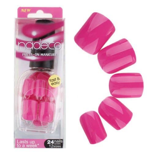 Nadeco False Nails Art Tips Accessories Press On Manicure Full Cover 24 Pcs Color 033