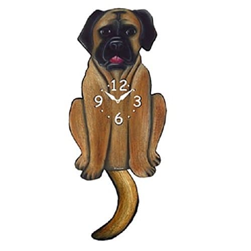 English Mastiff Dog Wagging Tail Pendulum Clock