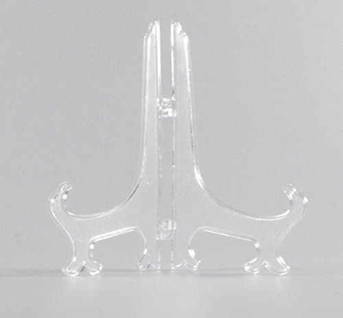 9 Inch Plastic Display Easels Stand Holder, Decorative Plates Picture For Display, or at Store Displays, 10 Counts (White)