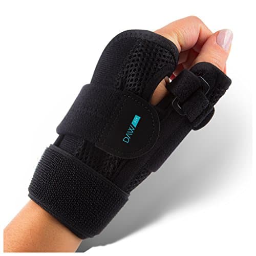 DawFit Arthritis Thumb Splint Spica Support, Hand Brace, Thumb Stabilizer for Left or Right Hand (Black)