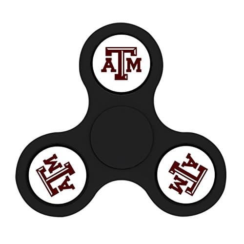 Hand Spinner (Aggies/AM/Texas)Baseball Logo Novelty Gift High Speed Kill Time For Autism Child Adults Boys Girls-Black