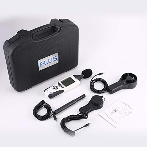 Romerofs FLUS ET-965 5 in 1 Digital Environment Meter Thermometer Hygrometer Anemometer Sound Level Light Air Velocity Humidity Tester