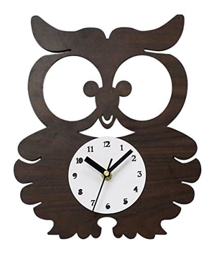 JustNile Decorative Frameless Animal Acrylic Statement Wall Clock - Cute Owl