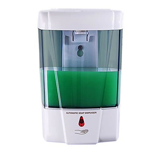 ABS Automatic Shampoo Dispenser Wall Mounted Soap Pump IR Sensor White/Clear
