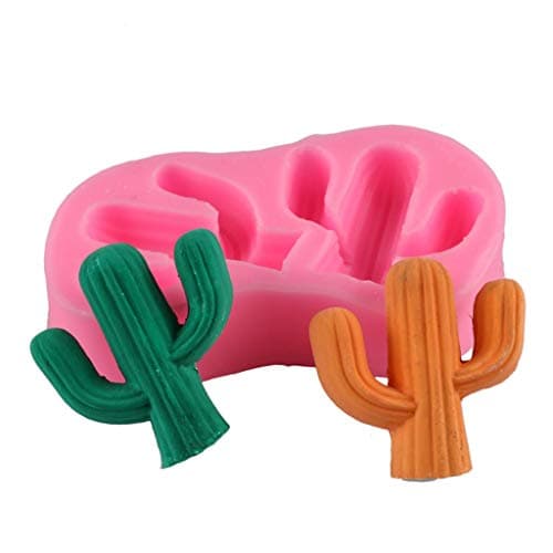 Cactus Shape Design Cake Fondant Mold by TUU, Silicone Baking Mould DIY Wedding Party Cake Decorating Tools, for Making Lollipop, Chocolate, Cake, Jelly, Pudding, Ice Lattice , DIY Cooking (Pink)