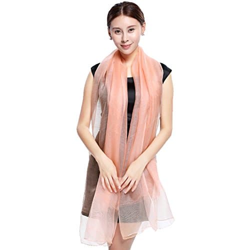 Double solid color silk scarves in autumn and winter Lady large shawls dual-use silk wild scarf-E One Size