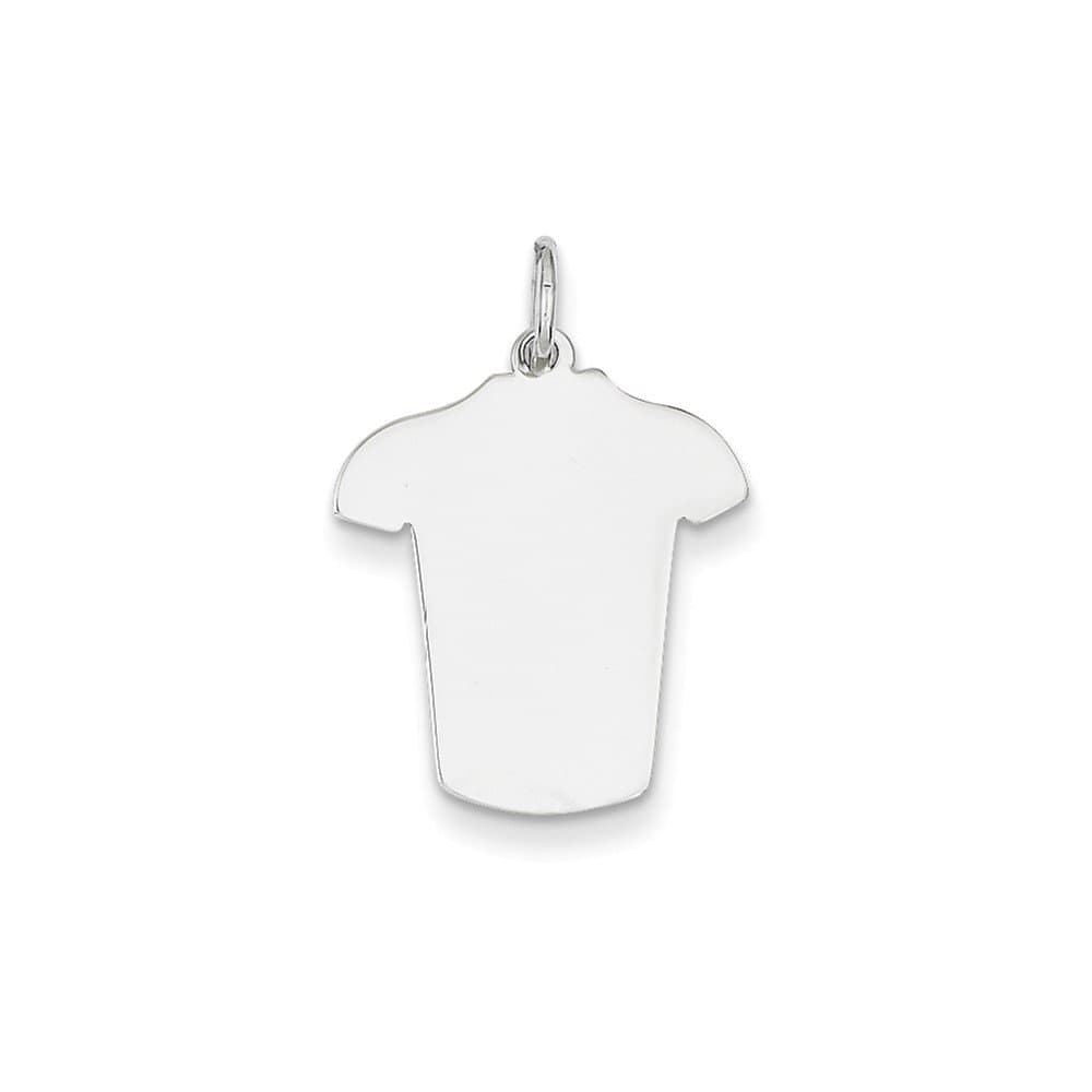 Sterling Silver Engraveable T-shirt Charm,