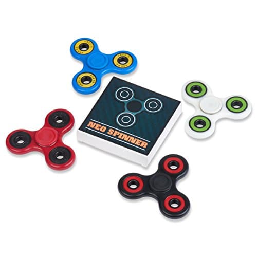 EDC Fidget Spinner Toy Durable Concave Caps (No Lead Or Mercury) Hybrid Ceramic Bearings - Non 3D Printed - ADHD Relief - Multiple Colors Available Tri-Spinner (Red Body - Black Bearings)