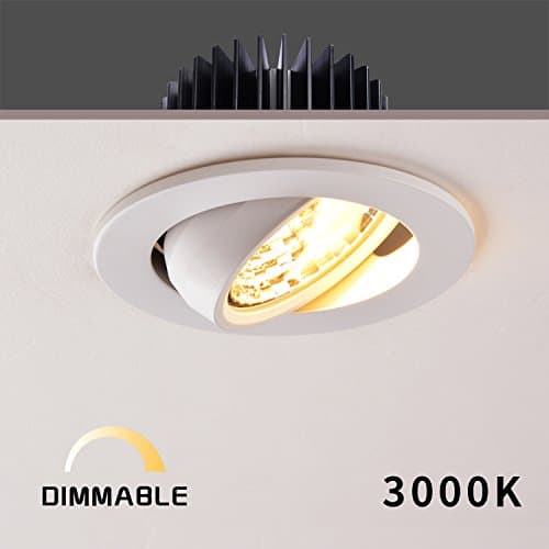 OBSESS 8W 3-Inch Dimmable LED Recessed Lighting Recessed Ceiling Lights LED Downlight,LED Driver Included,600lm,Warm White 3000K(White)