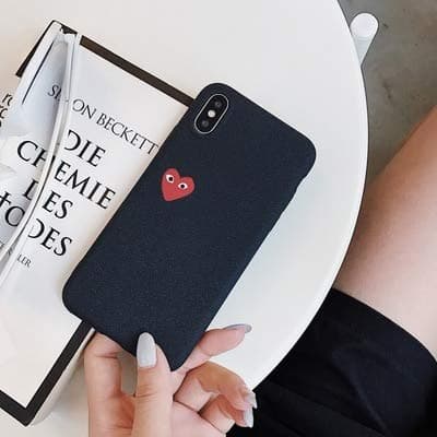 GGlf-Wrapped Case - Hot Glitter Love CDG Play Comme des Garcons Eyes Silicon Cover case for iPhone 6 6S S Plus 7 7plus 8 8plus X Frosted Phone Cases - by ANNELE - 1 PCs