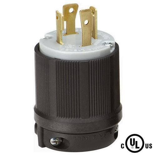 L15-30 Plug, L15-30P Locking Plug, Rated for 30A, 250V AC, cUL Listed (1)