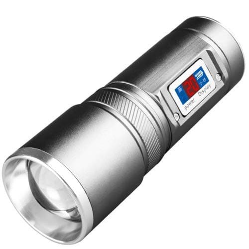 Lkklg Strong light flashlight rechargeable super bright long-range waterproof 5000 xenon lamp 1000w multi-function outdoor home Dual light source one-button switching Zoom can be directly charged