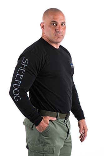 Thin Blue Line Sheepdog T-shirt (Long Sleeve) (Small)