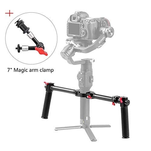 Dazzne Ronin S Dual Handle Grip with 7" Magic Arm Roin SC Extended Handheld Kit Applicable for Ronin S &MOZA Air 2 Gimbal Stabilizer