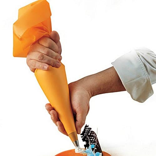 SORCO 2Pcs 40 CM Lenth Silicone Reusable Cake Icing Piping Cream Decorating Bag Pastry Bag Cake DIY Decor Tool