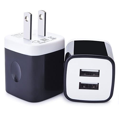 Wall Charger, Vifigen 2-Pack USB 2.1AMP Universal Power Home Travel Wall Charger Dual Port Plug for iPhone 7/7 plus 6/6 plus 5S 5 4S Samsung S5 S4 S3, Note 5, HTC, LG and More Device