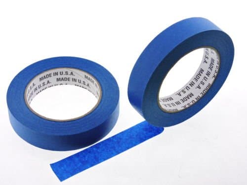2 Rolls Premium 1" in x 60 yd USA PRO Grade Professional Blue Painters Tape Masking Trim Edge Quick Clean Release Easy Removal NO RESIDUE (24MM x 55M .94 inch)