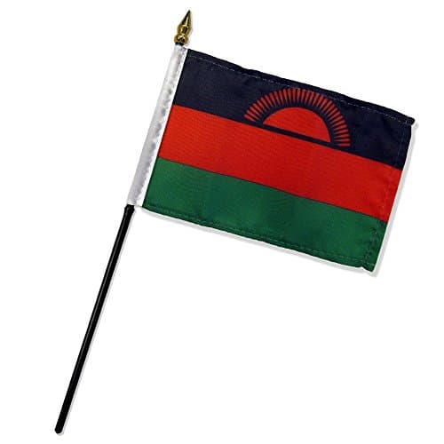 Malawi 4"x6" Desk Stick Flag (No Base) (1)