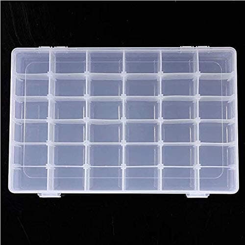 Plastic Storage Box 10 15 24 36 Grid Detachable Transparent Metal Button Fishing Gear Jewelry Precious Beads Electric Accessories
