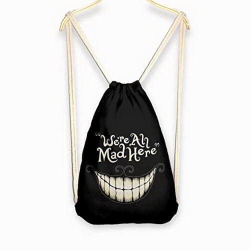 Pixel backpack - 2016 Womens Galaxy/Cat/Unicorn 3D Print Rope Backpack Bucket Canvas Bags Satchel style Devil's Smile