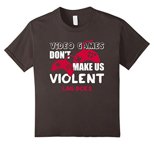 Kids Video games don't make us violent. Lag does. Fun Gamer Shirt 12 Asphalt