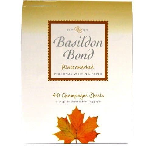 Basildon Bond Small Champagne Writing Pad - 40 Sheets – 178mm x 137mm
