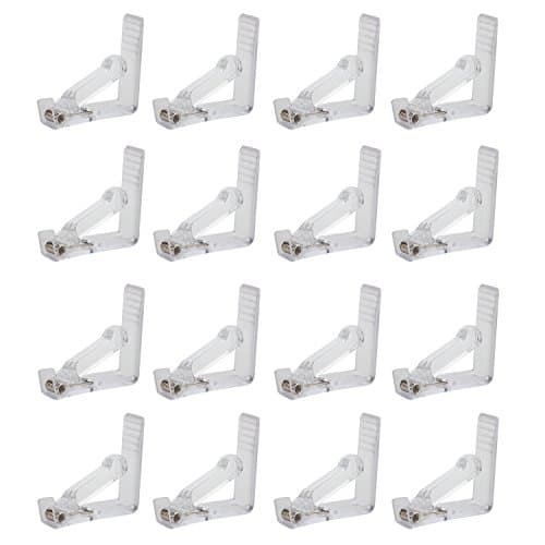 TEKEFT 16PCS Endurance Plastic Transparent Tablecover Table Cloth Clip Clamp for Home Party & Picnic (16)
