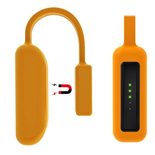 For Fitbit Flex 2,Silicone Clip Holder Built-in Smart Strong Magnetic Clasp Strap for Fitbit Flex 2 (Orange)