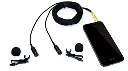 Dual iPhone or iPad Batteryless Lavalier Microphone - Unidirectional (SP-ORTHUS-2)