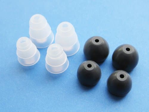 8 Pcs- Triple Flange and Round Earbuds-Eartips Set for Shure E3c, E4c, E4G, E5c, I3C, i4c, SCL3, SCL4, SCL5 In-Ear Stereo Earphones Headset