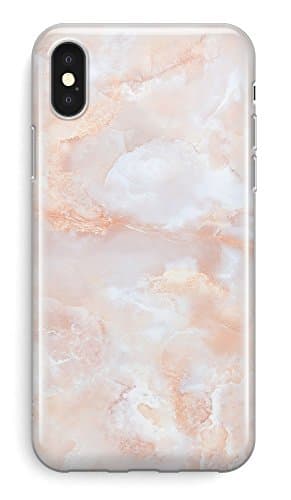 Recover Rose Marble iPhone X Case/iPhone Xs Case. Soft Protective Silicone Cover for iPhone X & XS. (Rose)